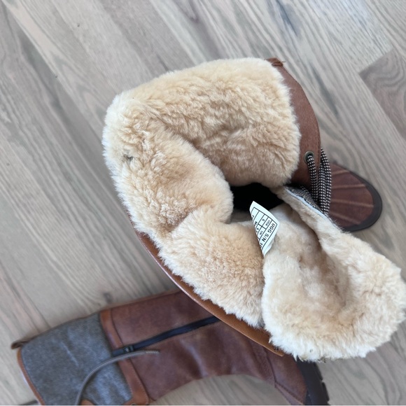 UGG belcloud brown leather tall winter duck boots size 6. - Picture 12 of 16
